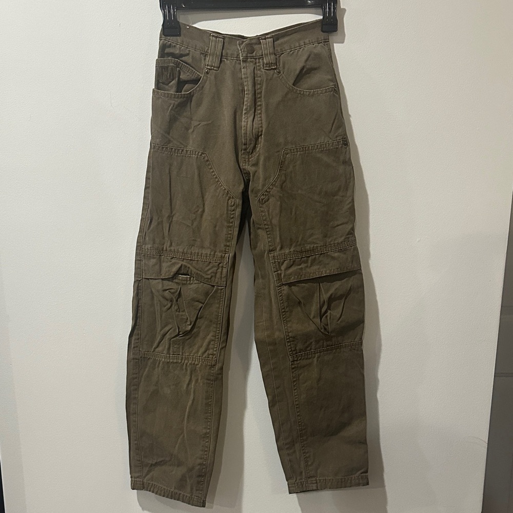 Y2K VTG Kids Boys Casual Brown Cargo Pants- Vintage, 100% Cotton